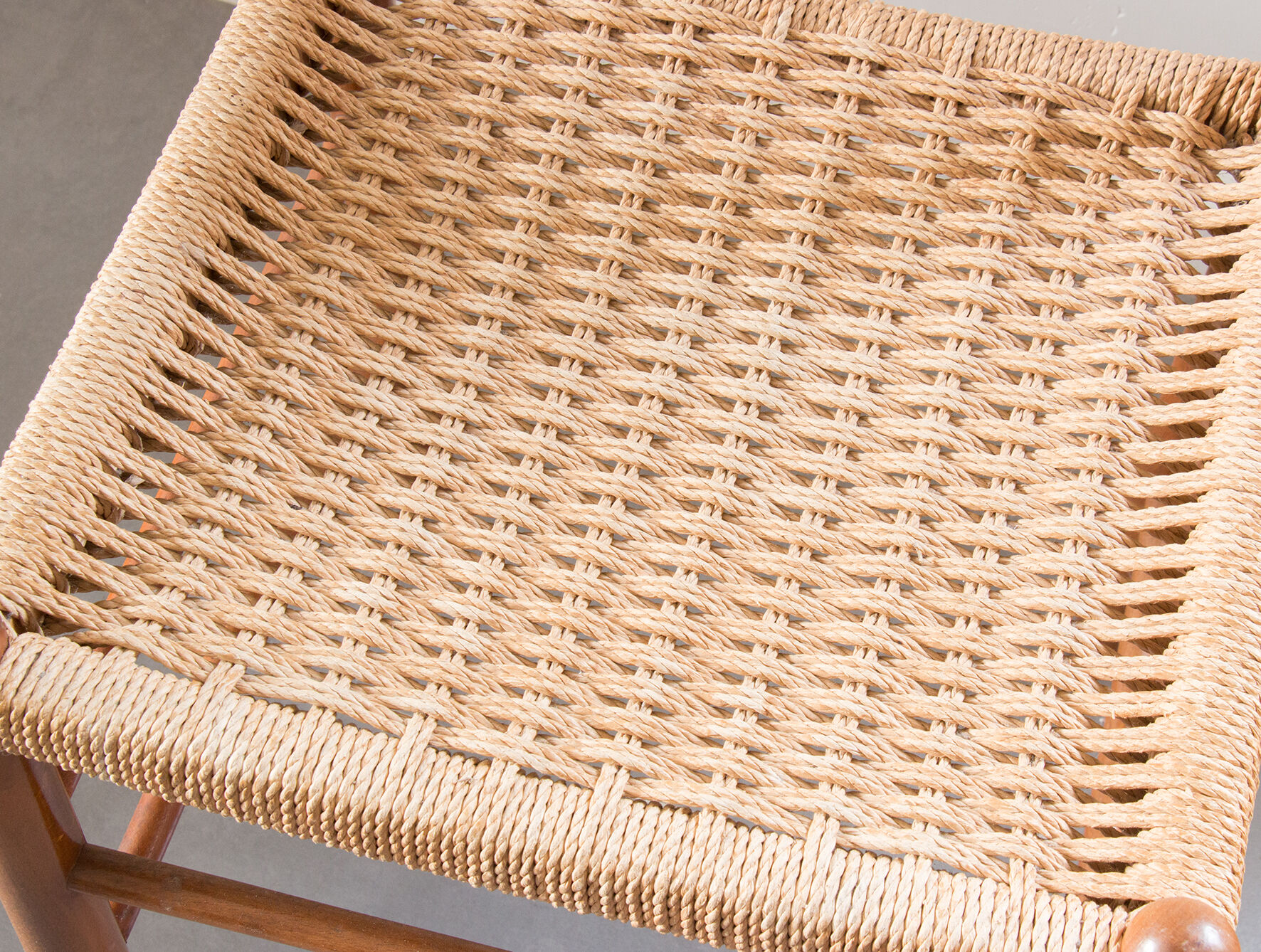 Chair made of wood and rope