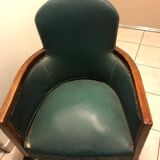 Fauteuil Skaï vintage
