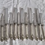 12 antique knives - Silversmith A Frenais Paris - 6 large & 6 small