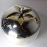 Vintage silver metal tomato ice bucket Italy 1960