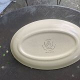 Two Loire ceramic serving dishes 1713 Saint Amand France earthenware, vintage hand painted