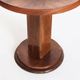 Art Deco style pedestal table in walnut wood veneer. France, 40's