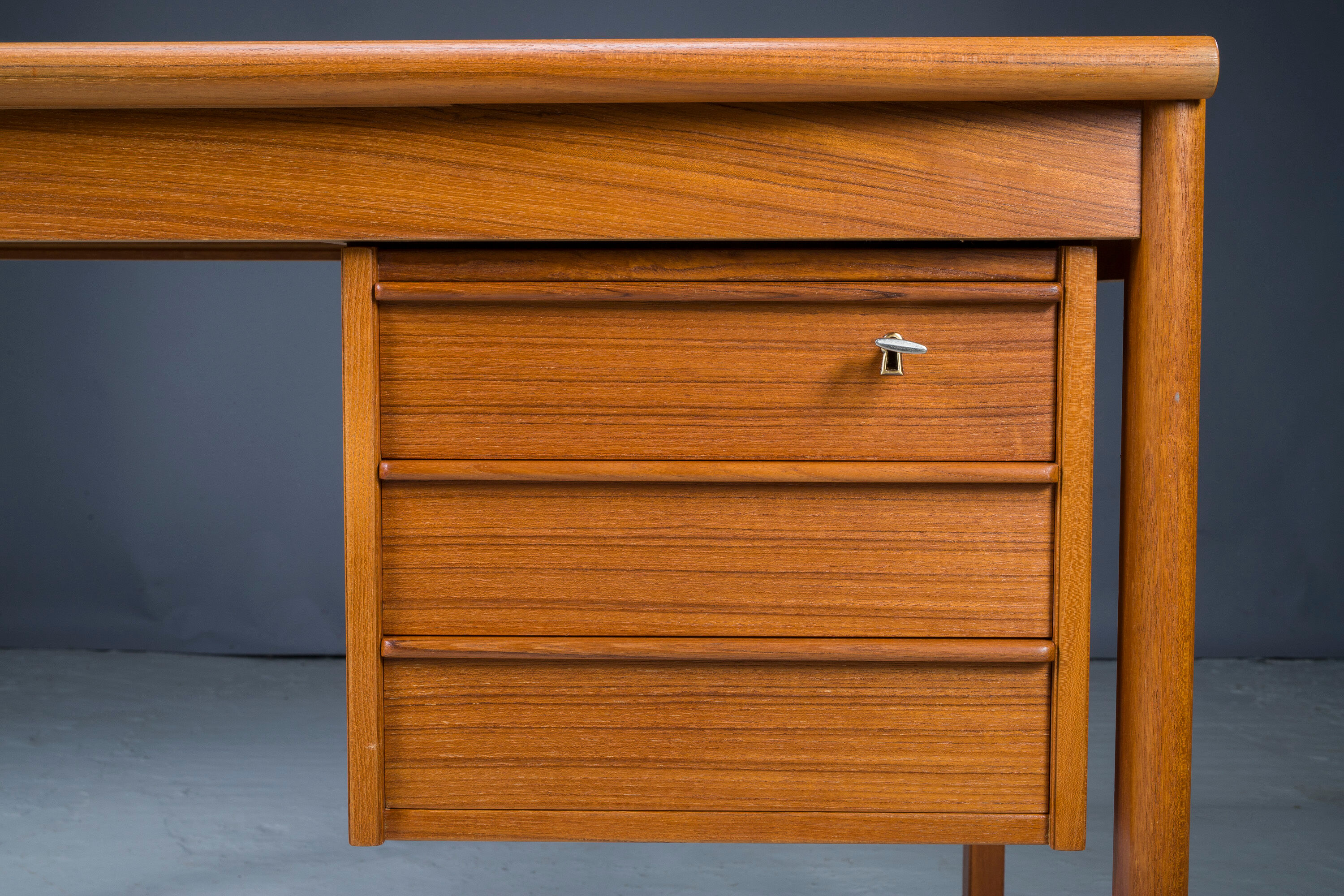 Danish teak desk by Peter Lovig Nielsen for Hedensted Mobelfabrik, 1961