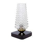 Beautiful art deco table lamp in glass and marble