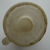 Vase with miniature handle Scavo Seguso Vetri d'Arte iridescent glass Murano 1950