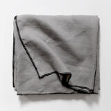 Mouse-grey linen tablecloth and towels
