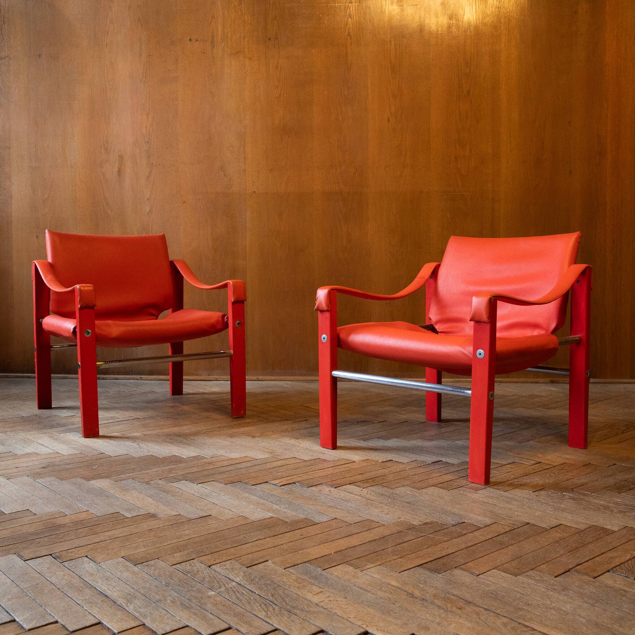 Safari lounge chairs by Maurice Burke