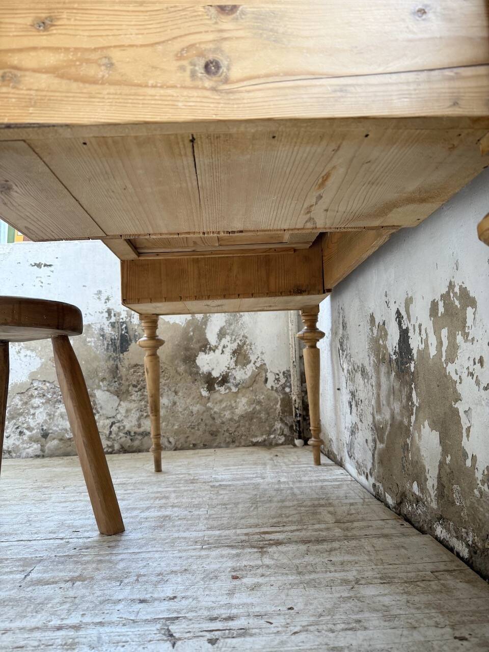 Blonde walnut desk and pine top 1900