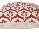 Ottoman cushion cover style ikat beige / garnet - 50 x 50