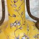Large lamp base - 43 cm - yellow earthenware with polychrome glazes - 20th century