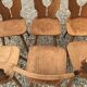 Set of 6 vintage brutalist chairs 1960-1980
