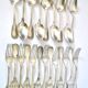 Set of 21 classic silver-plated metal table cutlery from 1900 by silversmith Boulenger, 21cm.