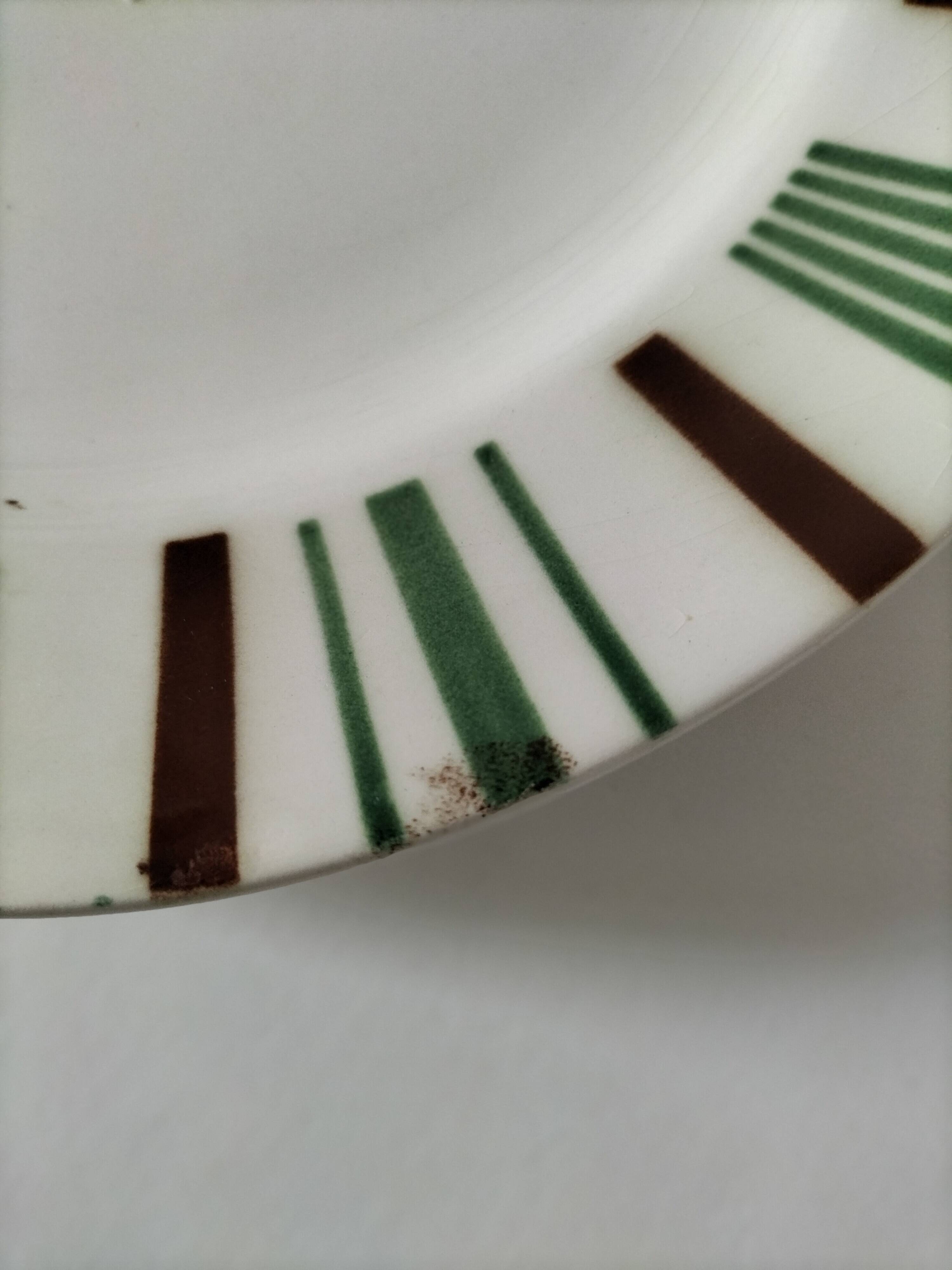 8 vintage flat plates Sarreguemines Digoin model 5329