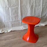 Orange plastic Tam-Tam stool
