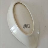 Salins shuttle dish – “Montreal” yellow & black decor – 1950s