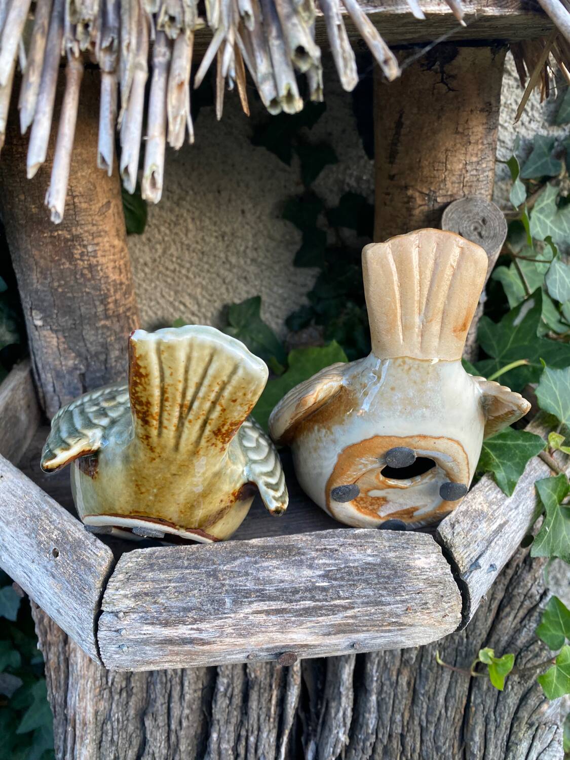 Numbered ceramic birds