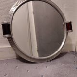 Round mirror tray from the 1930s with handles