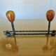 Scandinavian coat rack in metal and wood 60s 70s