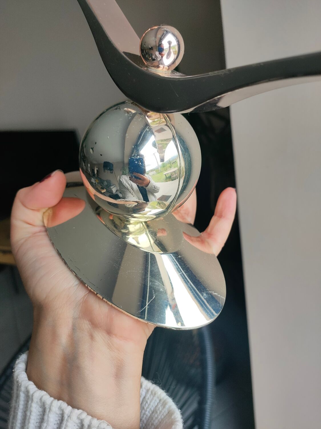Bougeoir argenté double feux