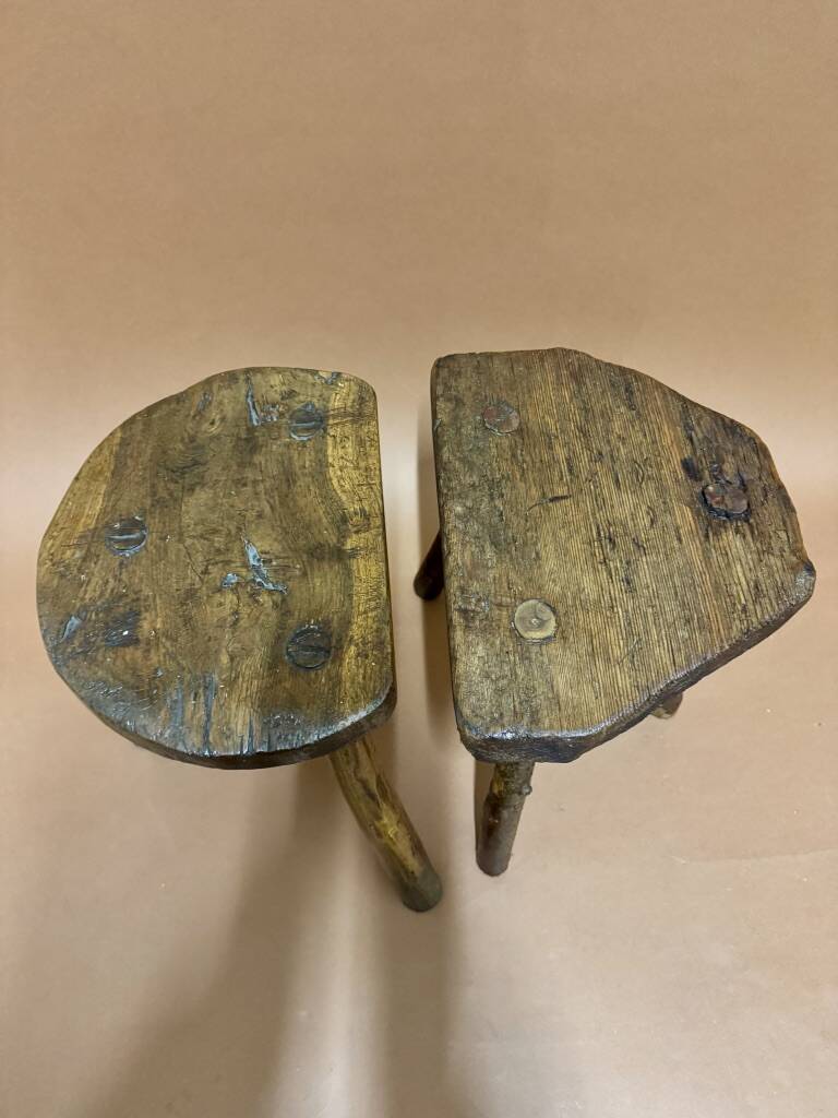 antique art brut stool