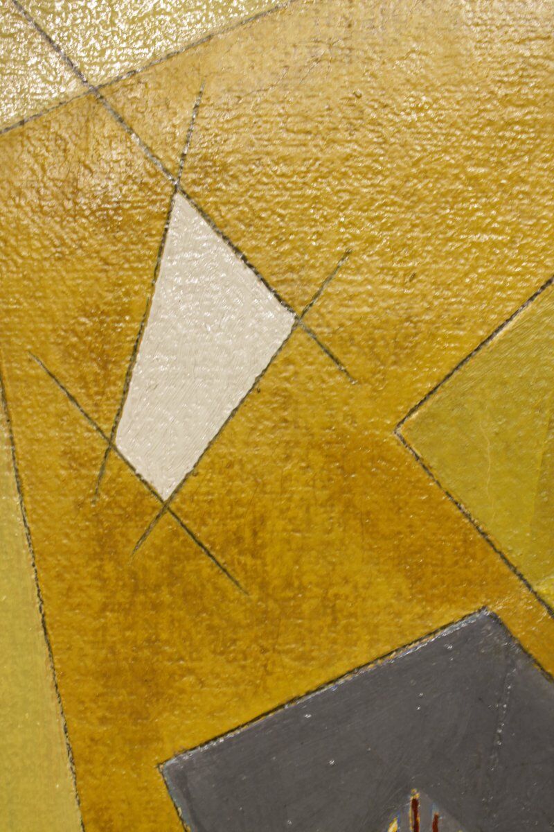 Geometric abstraction by Maurice Miot signed Melito.