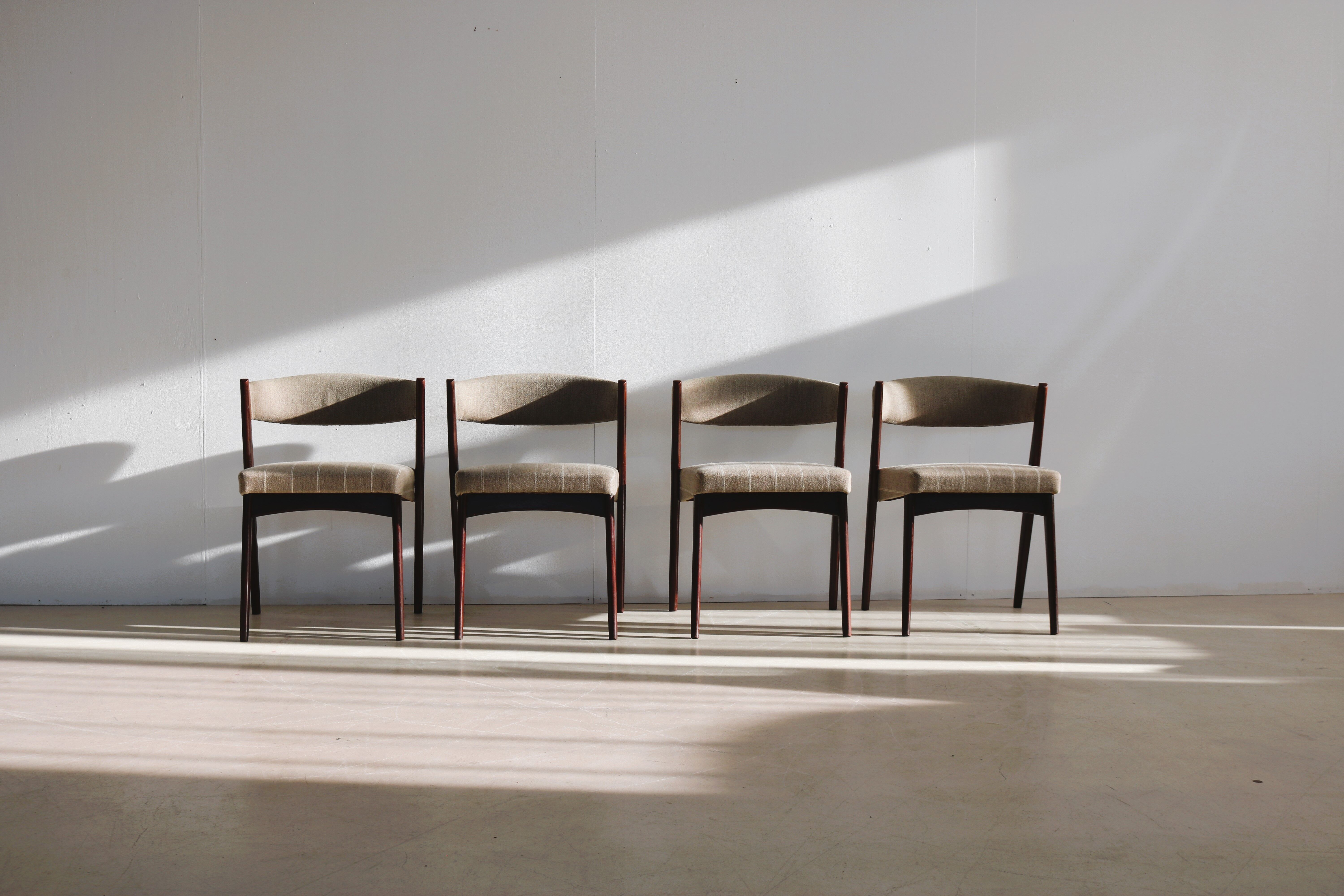 vintage set of 4 danish dining chairs