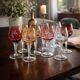 Crystal Colour Verres X8 1970s Vintage Service Engraved 16 cm