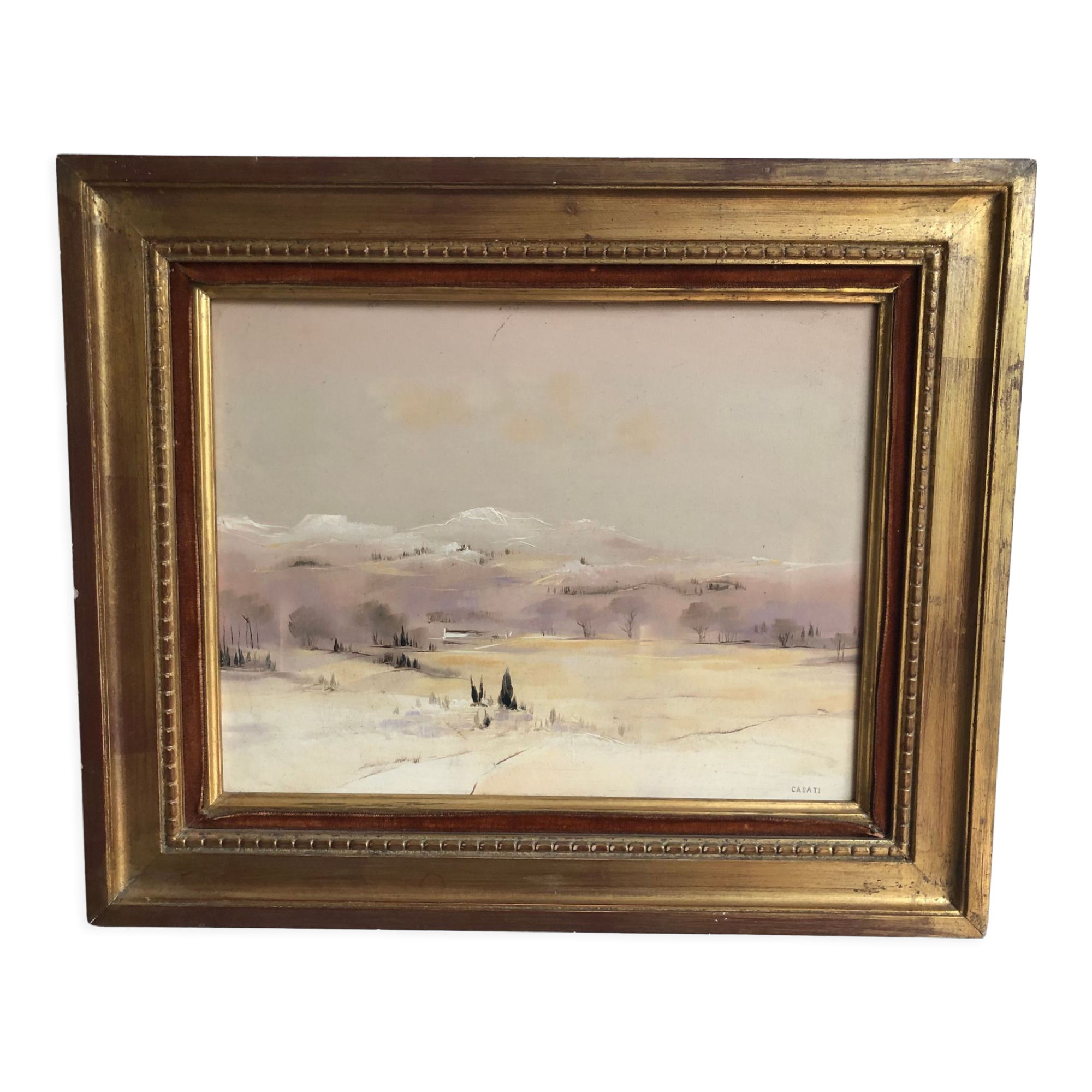 Huile sur toile paysage de Haute Provence