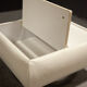 Pair of 70s white leather bedsides