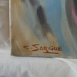 Tableau huile portrait orientaliste