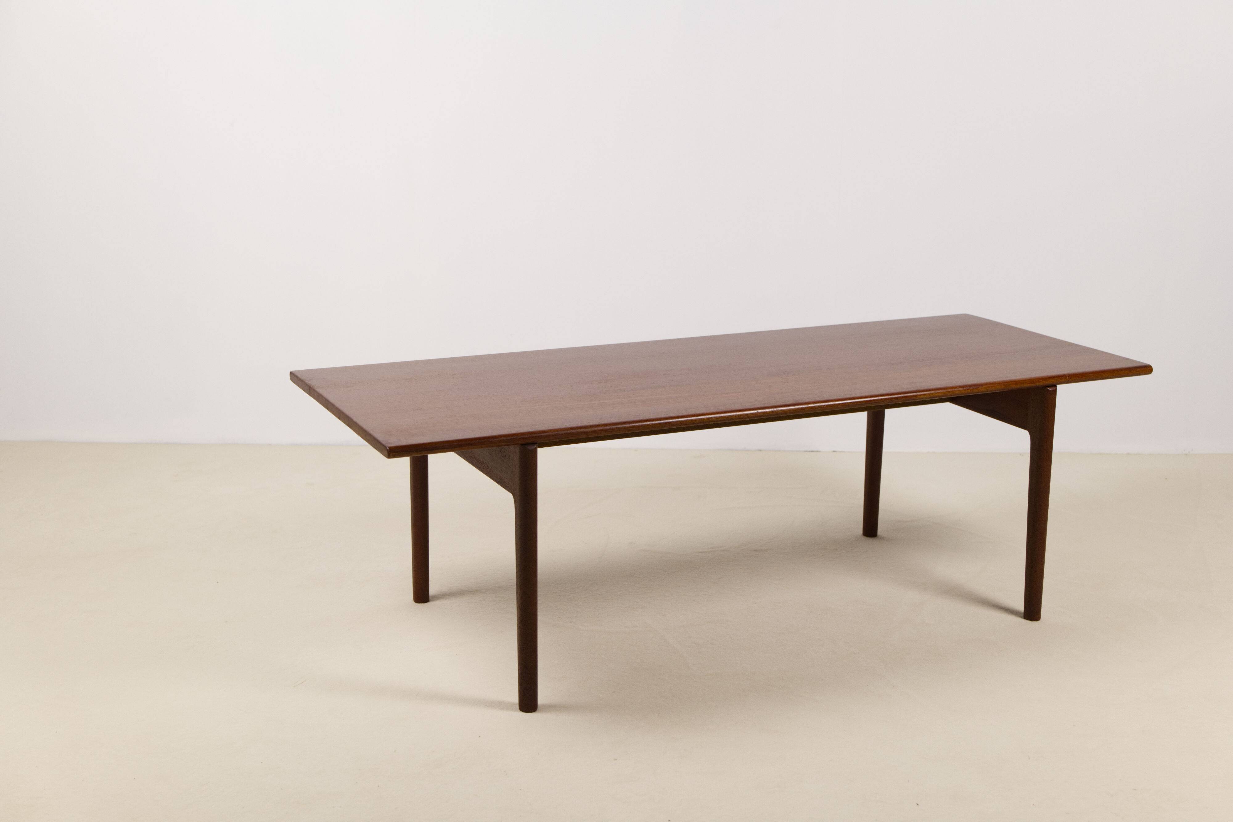 Hans Wegner AT-15 Solid Teak and Oak Coffee Table for Andreas Tuck