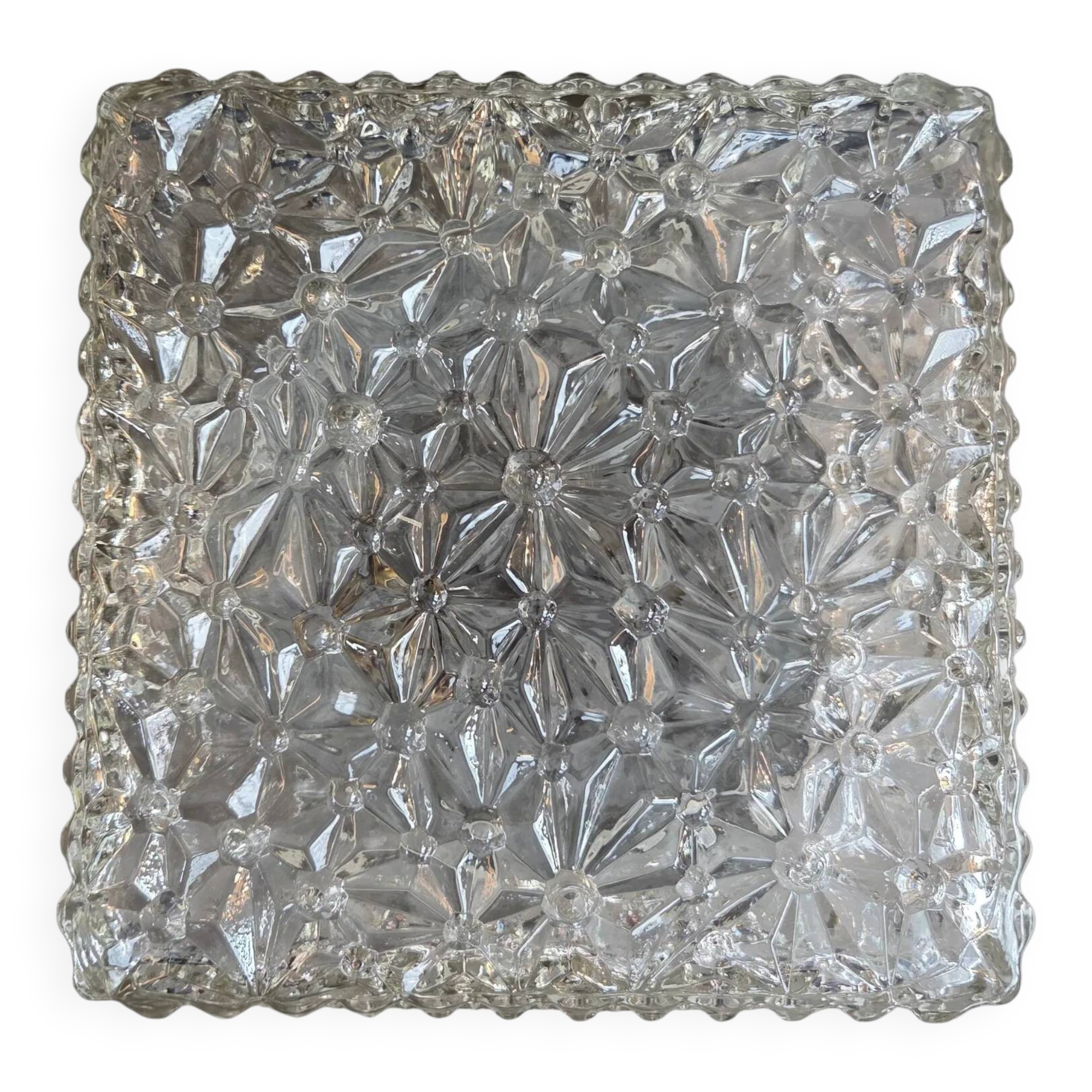 Moulded glass ceiling light