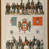 Lithographie gravure sur le Portugal de 1897