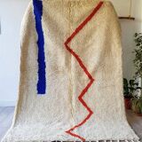 Handmade pure natural wool rug, size 150 x 250 cm