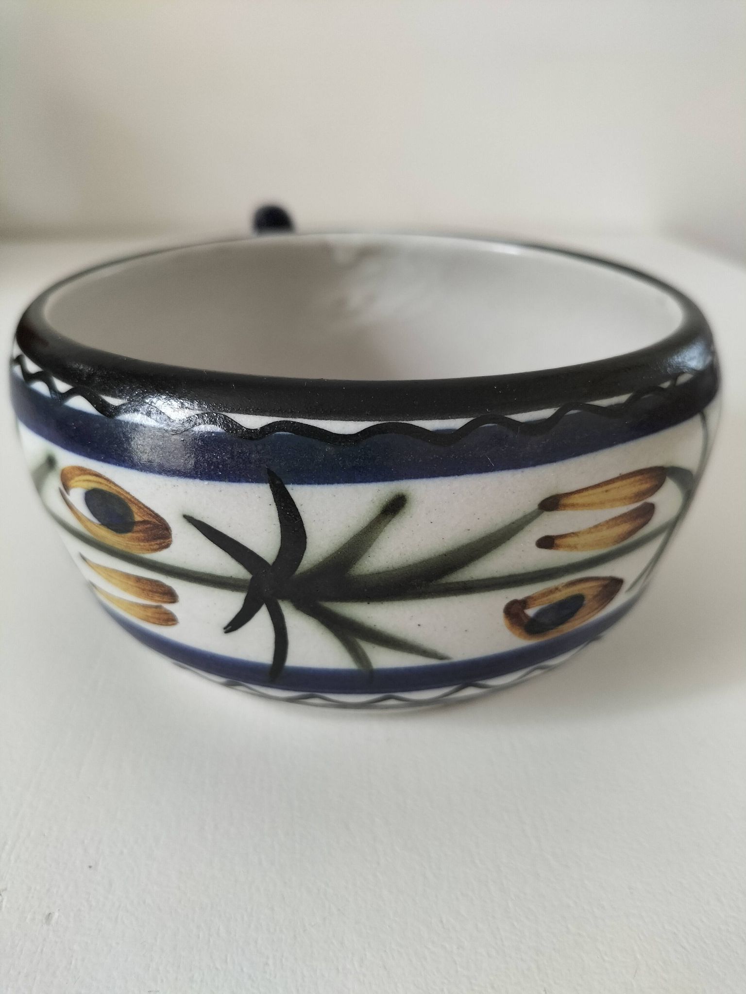 Vintage Keraluc Quimper mug – attributed to Annie Beurrier – 1960s