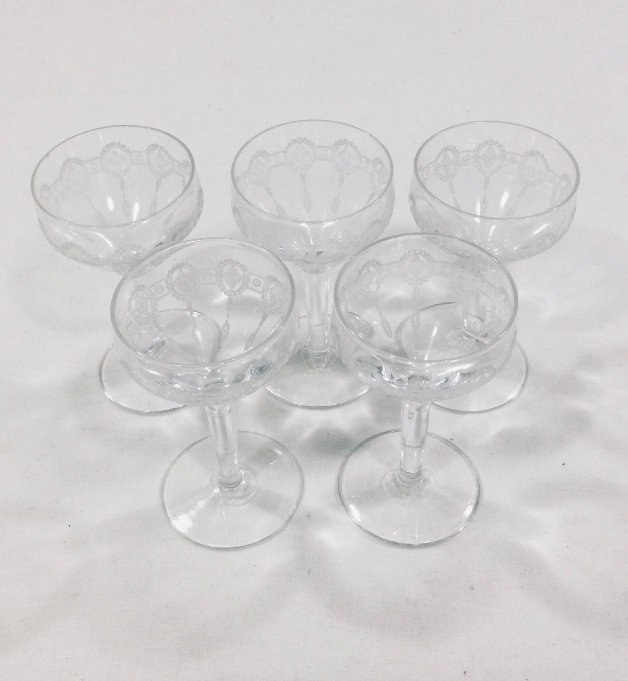 Art deco crystal glass service