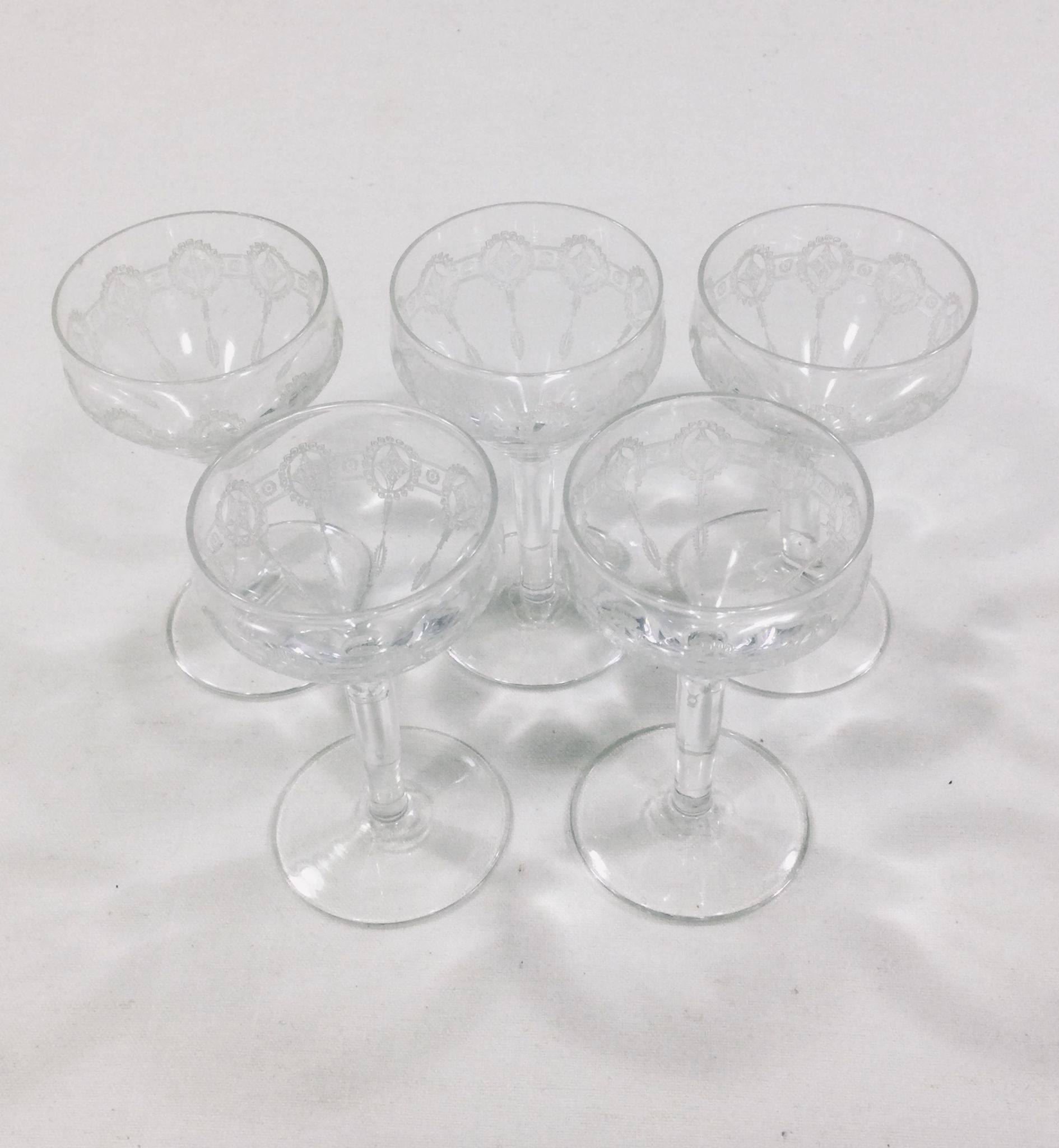 Art deco crystal glass service