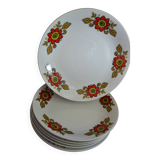 6 Bavaria W Germany floral dinner plates