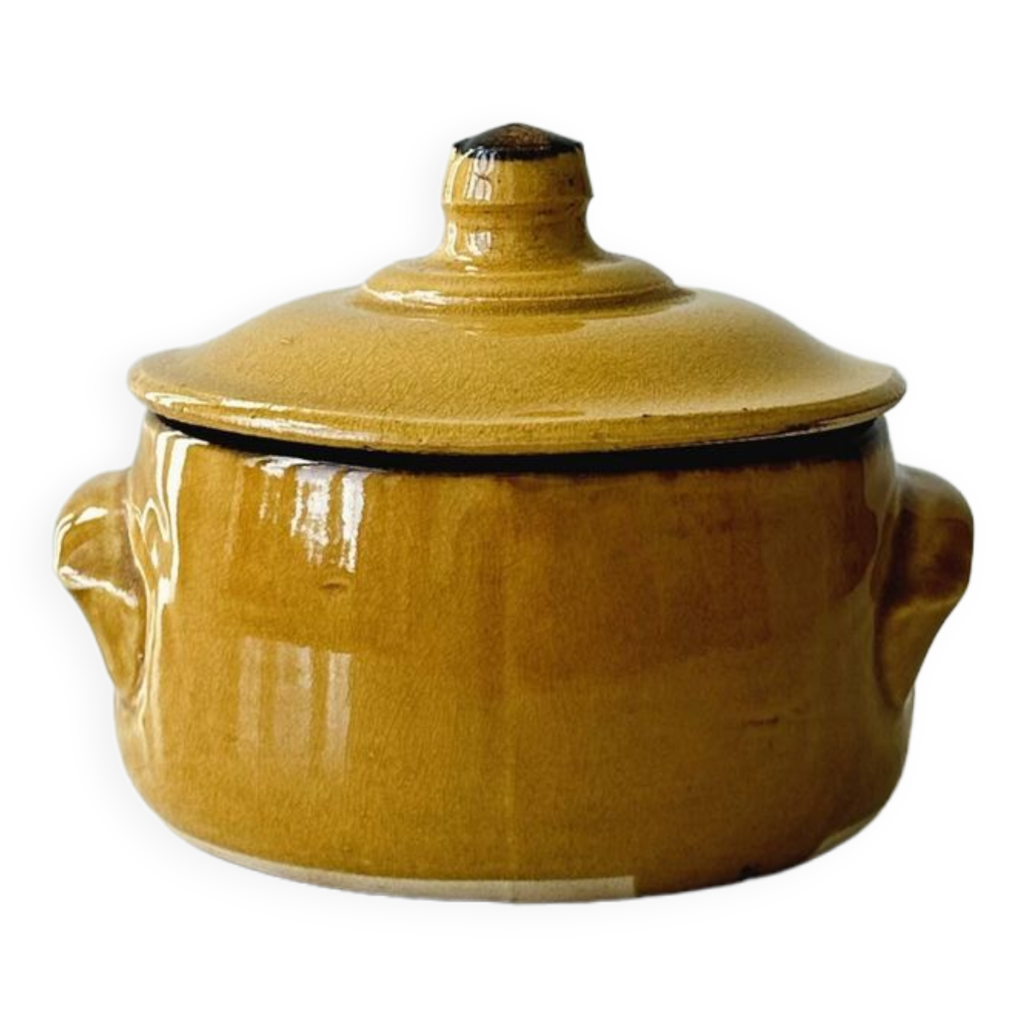Sucrier - boîte jaune Style Vallauris Aegitna
