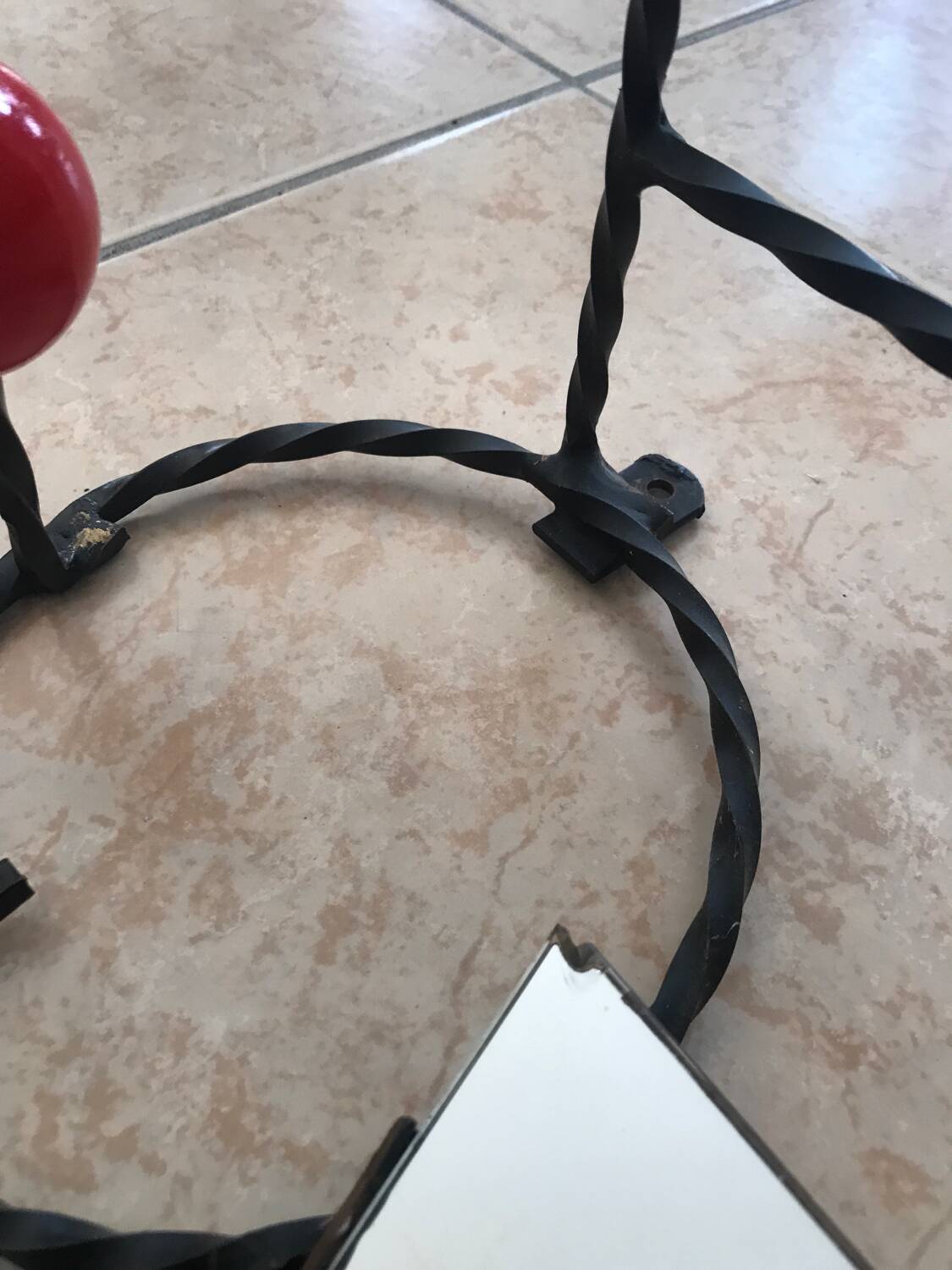 Old vintage coat rack mirror