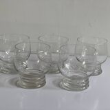 5 verres gobelets en cristal
