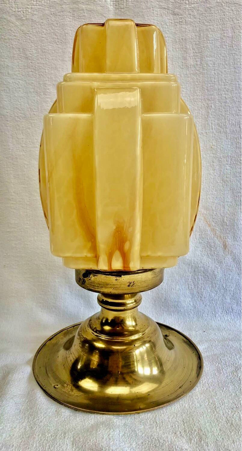 Antique Art Deco skyscraper ceiling chandelier