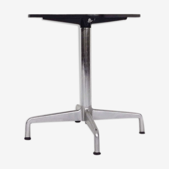 Metal side table with black plastic top 1960