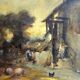 French school – after Auguste Boulard – Animated farm scene – Oil