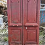Ancienne double porte d’entrée en chêne