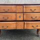 Louis XV style crossbow chest of drawers with 3 cherry drawers, 1960s