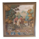 135x 137 cm Vintage framed wall tapestry gobelin horses