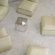 Set of 5 leather armchairs, France 80