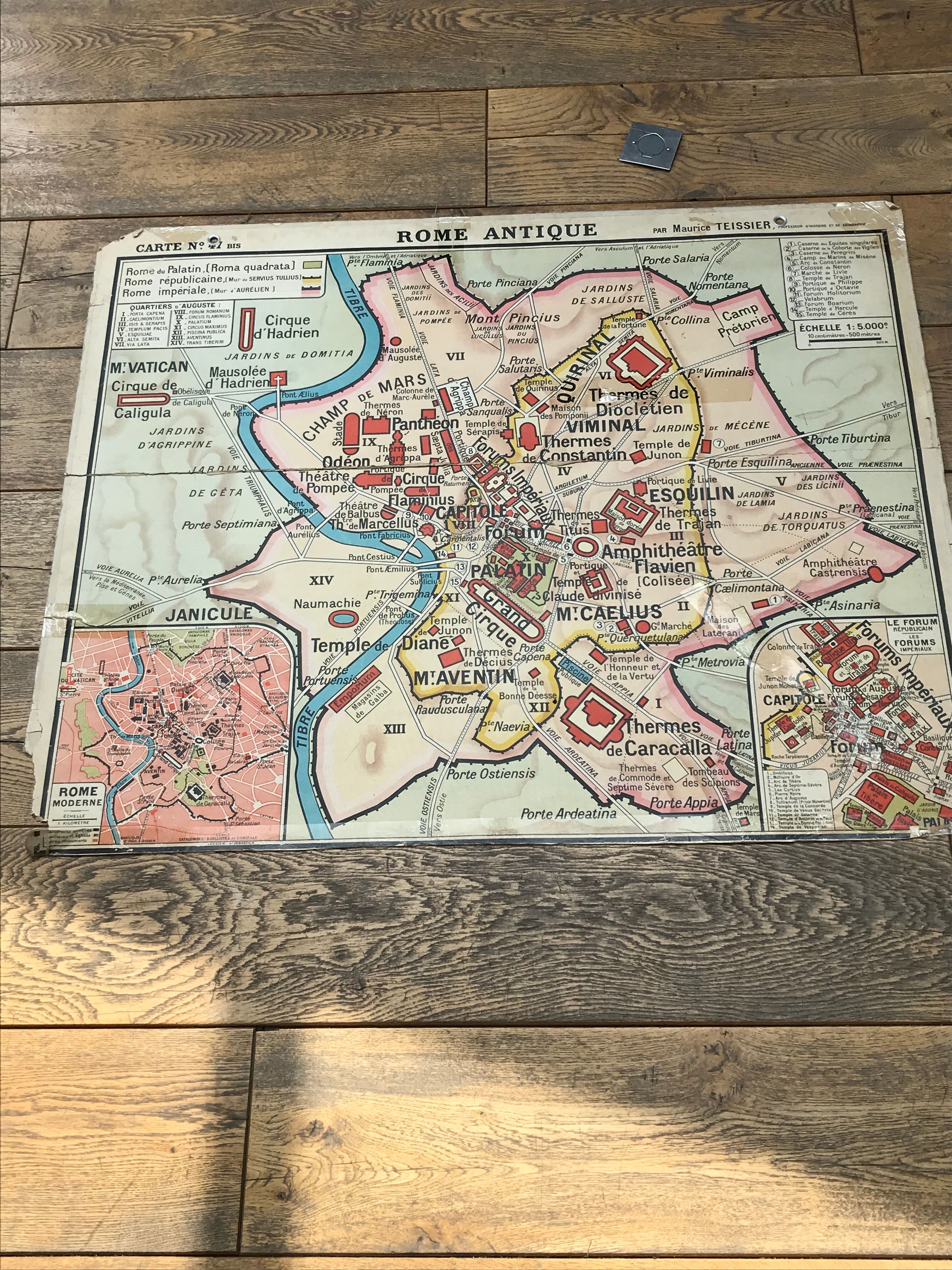 Hatier Ancient Rome School Map Roman Gaul