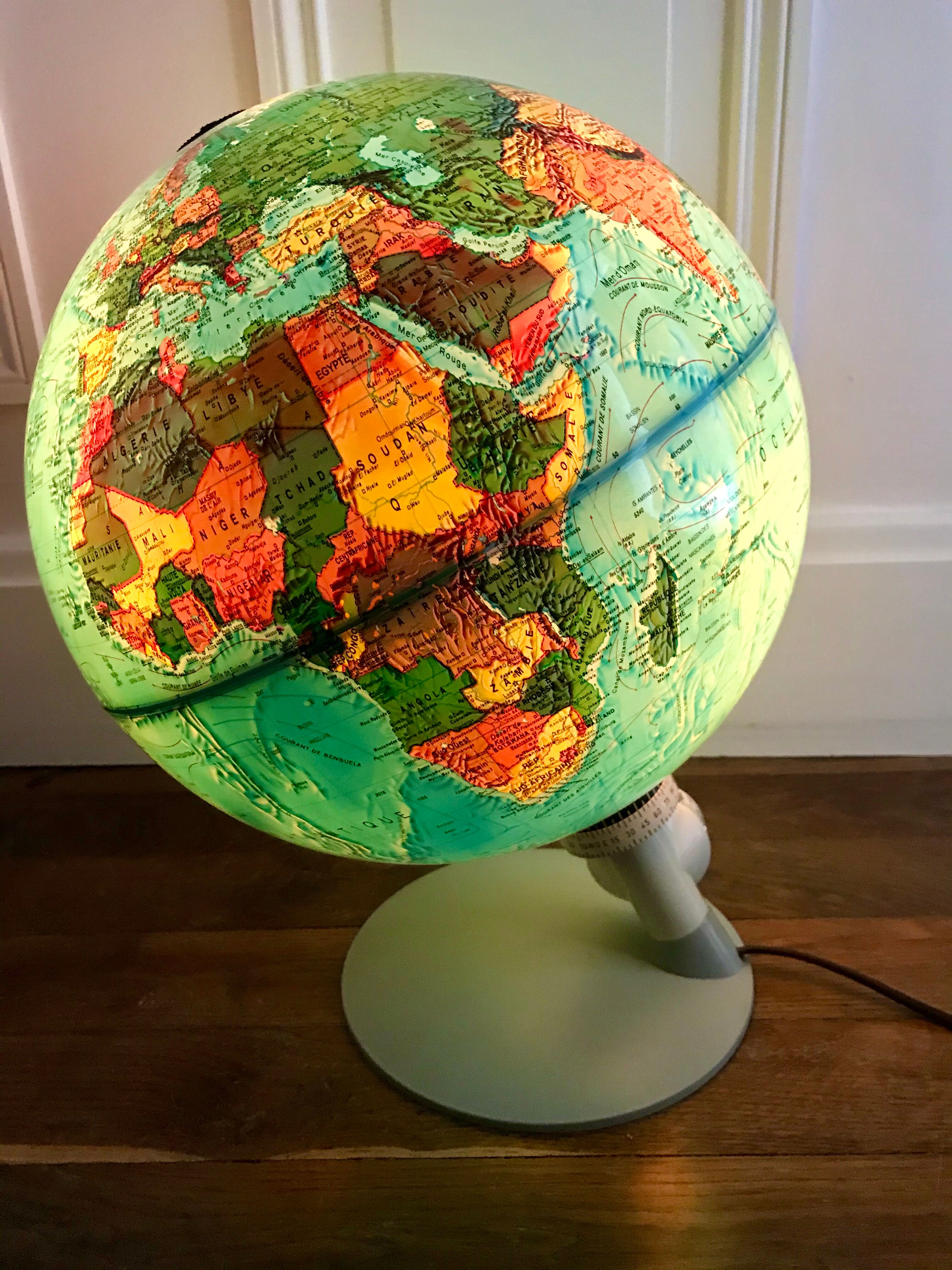 luminous globe Scandinavian design Made in Denmark 1976